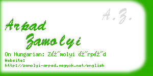 arpad zamolyi business card